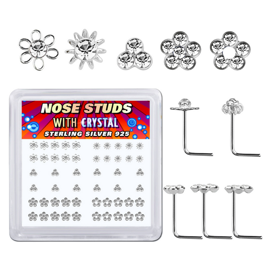 Nose Studs - 52 Piece Flowers