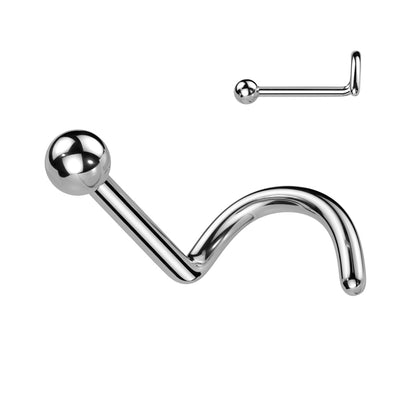 Nose Studs - TITANIUM - Nose Screw With Ball