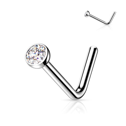 Nose Studs - TITANIUM - L-Bend