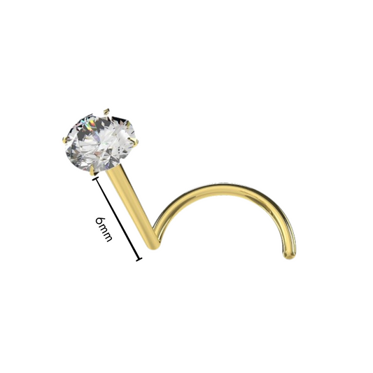 Nose Studs - 14 Karat Gold Nose Screws