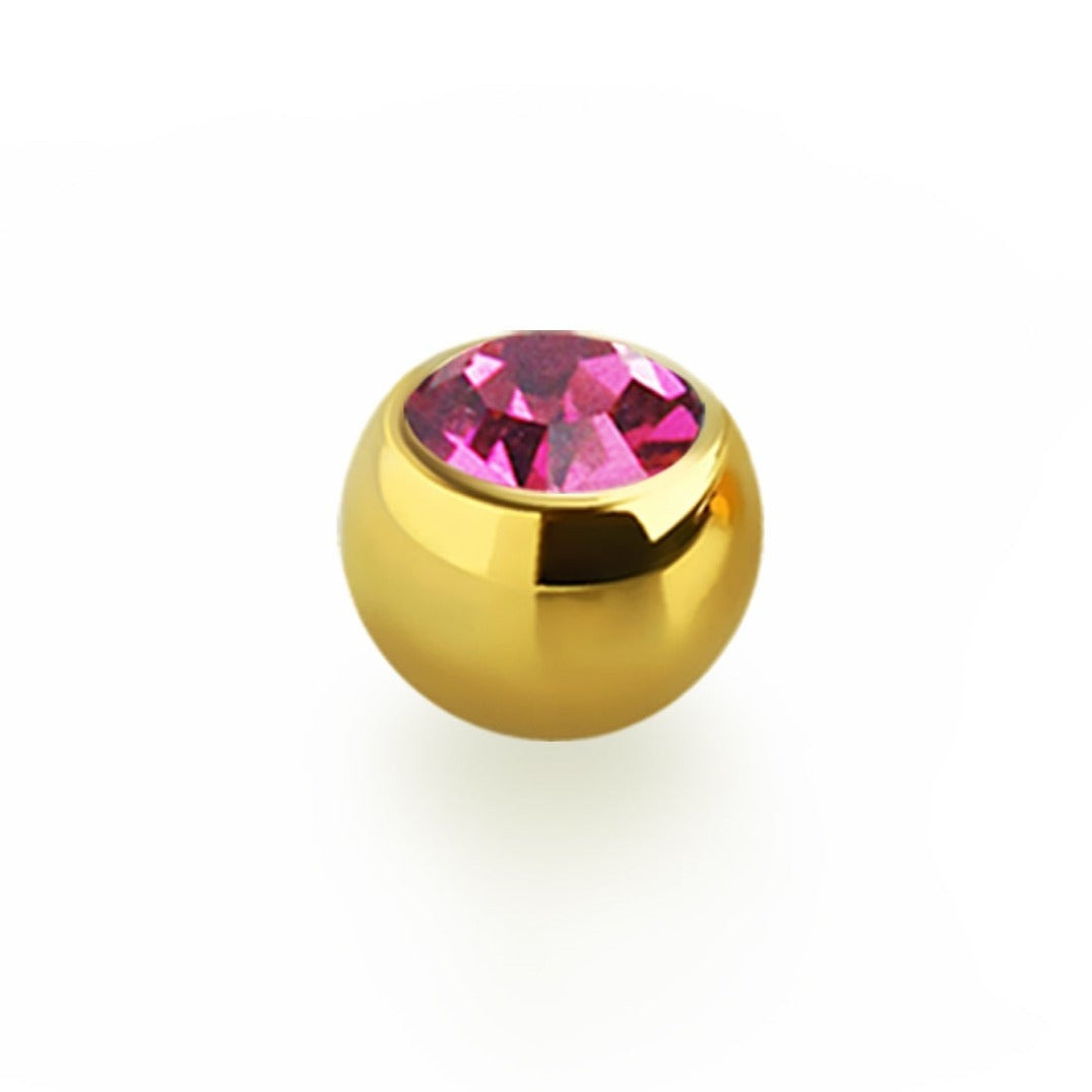 PARTS - Rose Gold or Gold Plated Jewelled Balls
