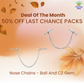 Last Chance Packs - Nose Chains - CZ
