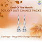 Last Chance Packs - Earrings - Hoop With Dangly Teardrop