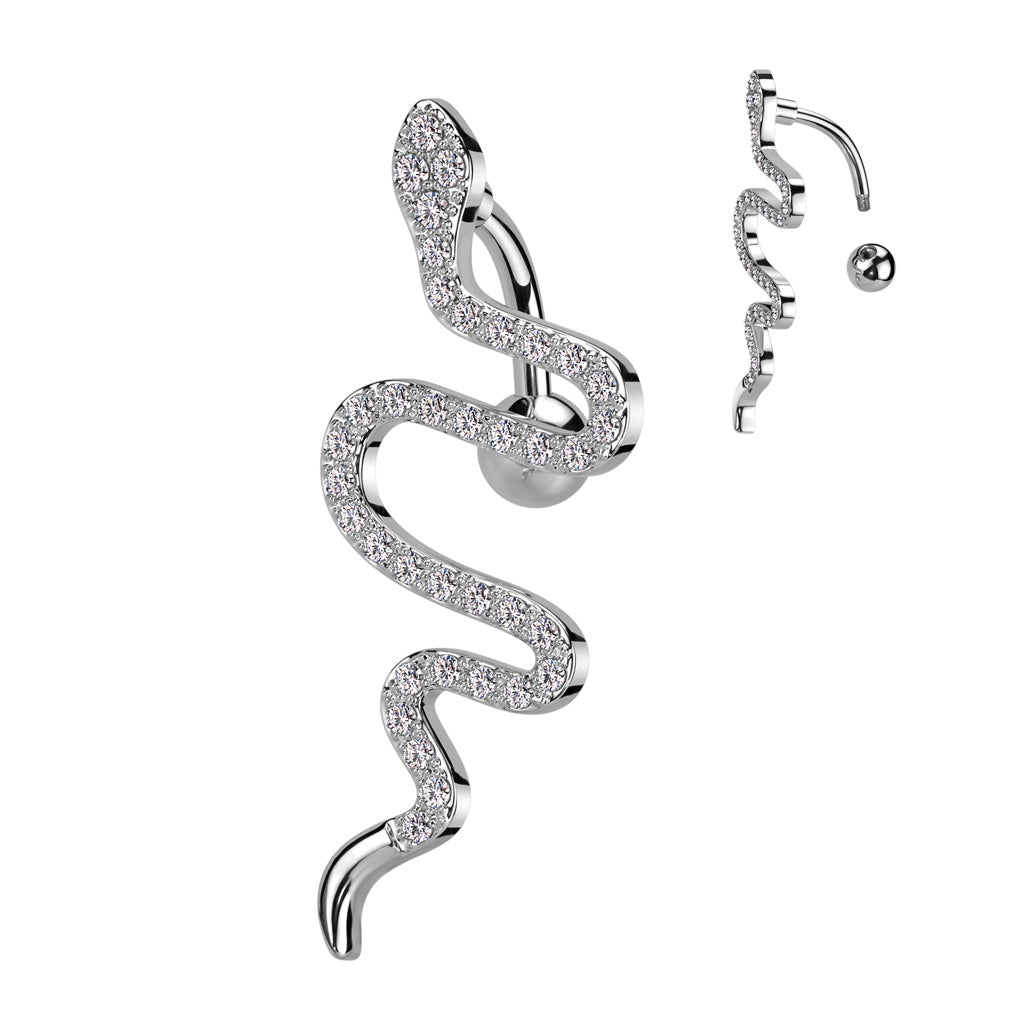 Belly Ring - Reverse Snake