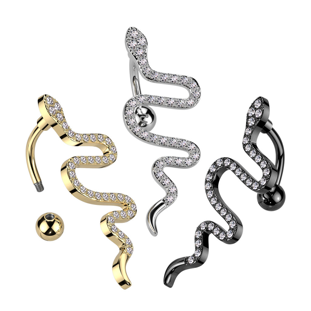 Belly Ring - Reverse Snake