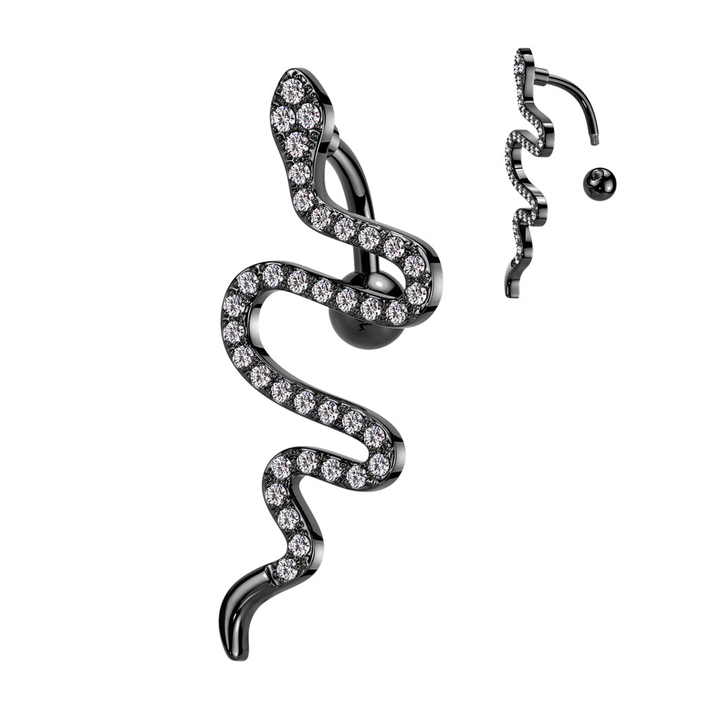 Belly Ring - Reverse Snake