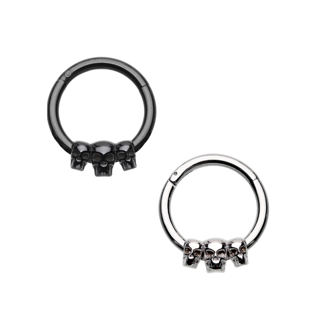 Segment Ring - Hinged 3 Skulls