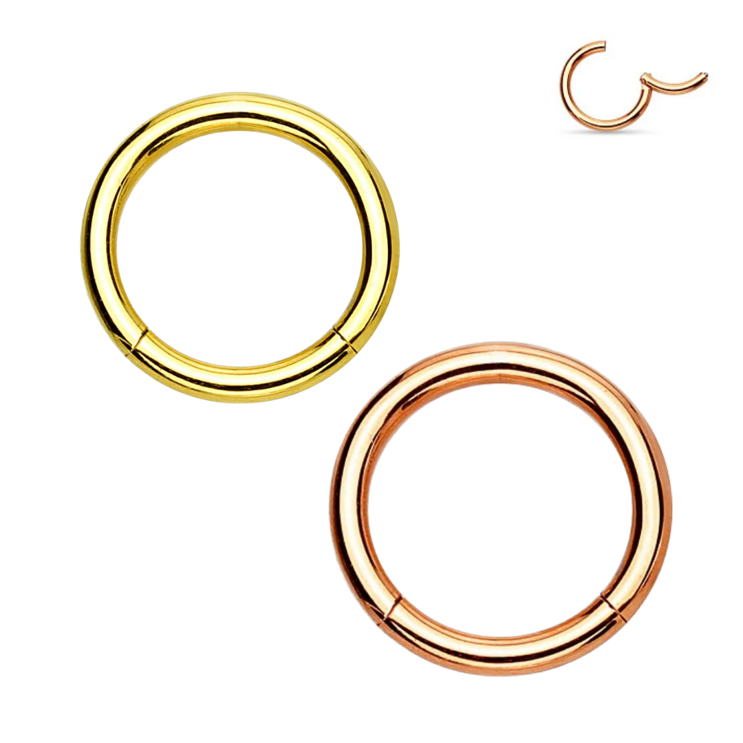 Segment Ring - Hinged Gold Plated