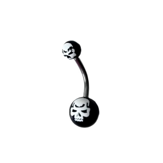 Belly Ring - Acrylic Skull