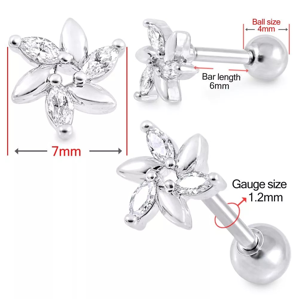 Cartilage - Swirl Flower