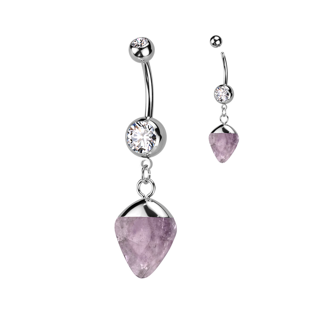 Belly Ring - Semi Precious Stone Dangle