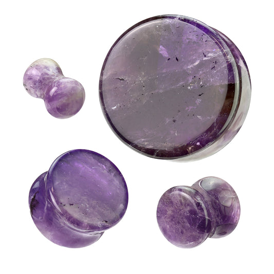 Organics - Natural Stone Plugs - Amethyst