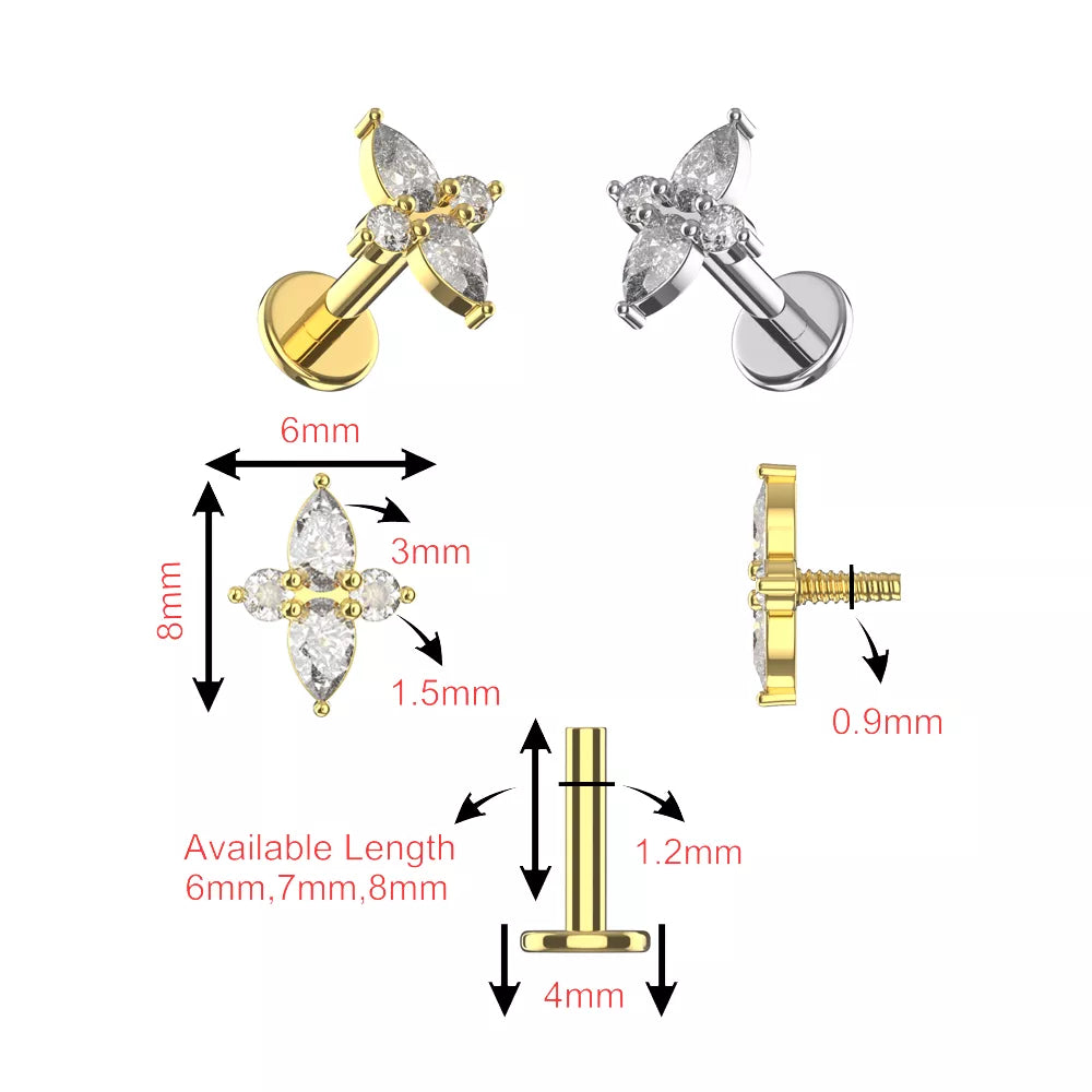Labrets - IT Cruciform