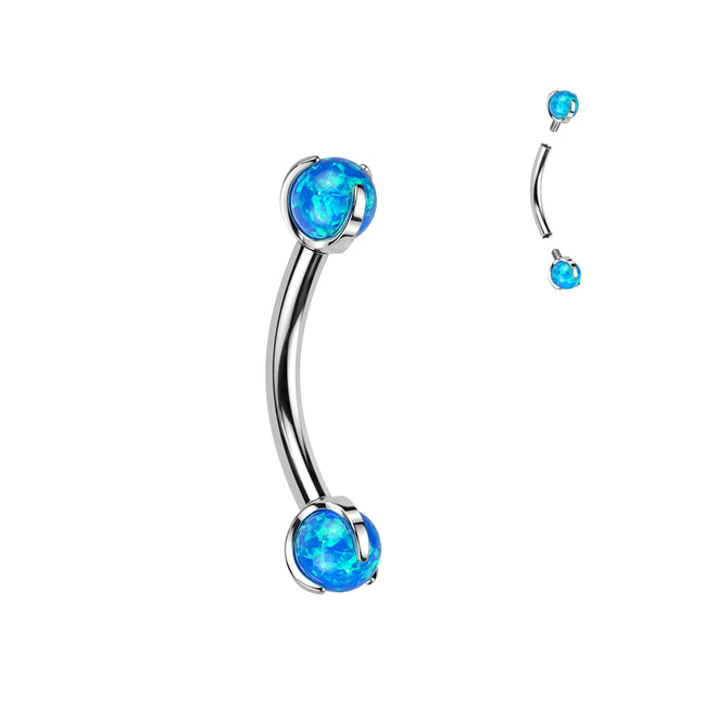 Curved Barbell - TITANIUM IT Opal