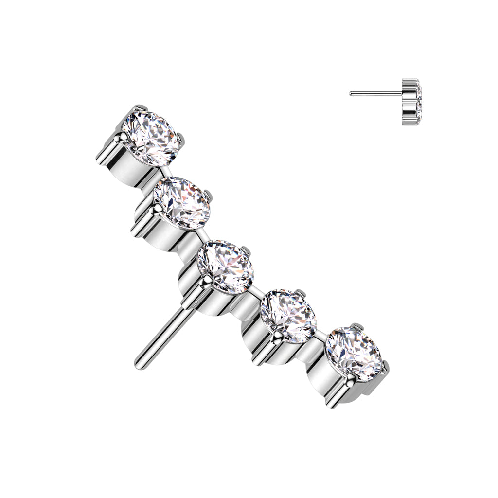 PARTS - TITANIUM - Threadless 5 Dainty Gems