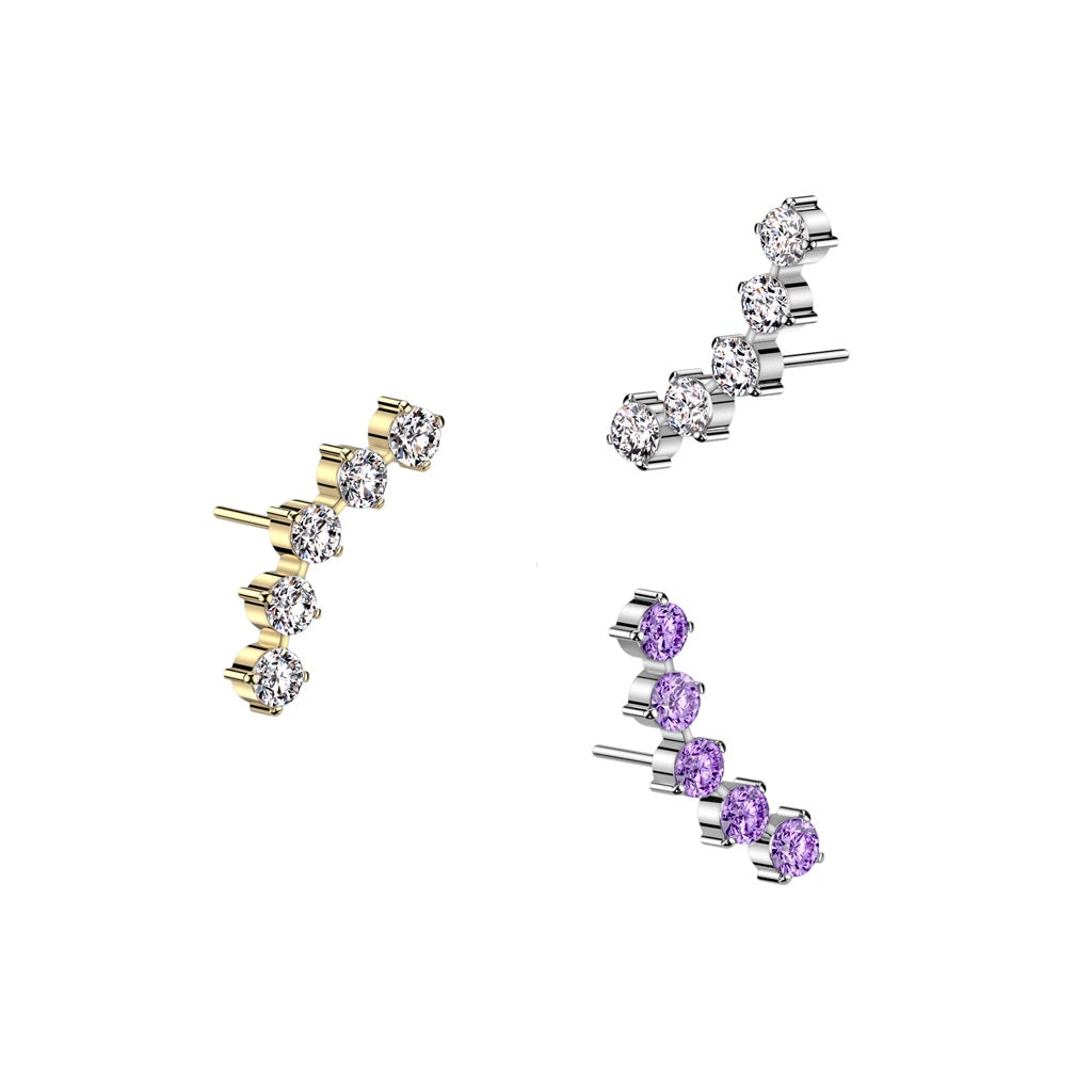 PARTS - TITANIUM - Threadless 5 Dainty Gems