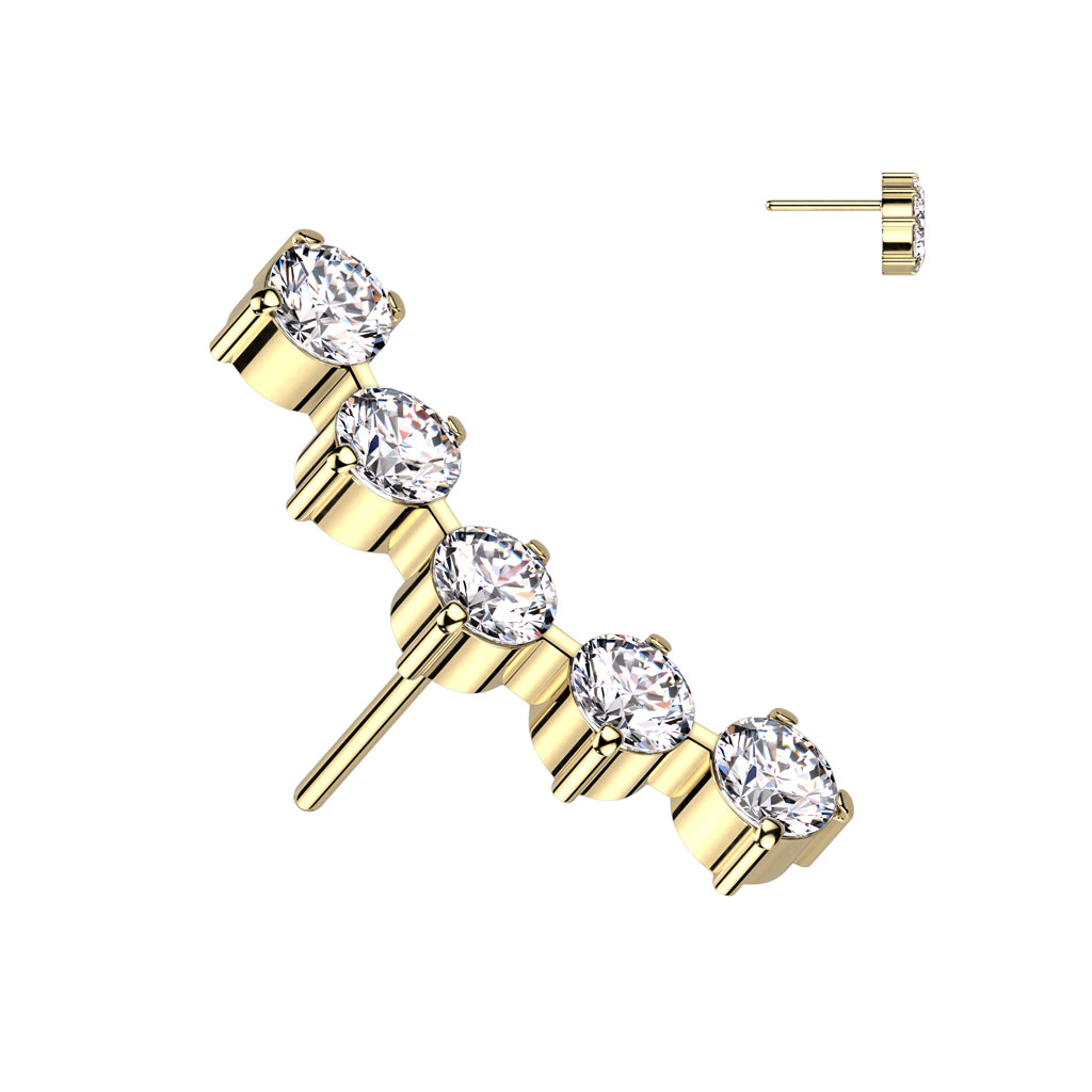 PARTS - TITANIUM - Threadless 5 Dainty Gems