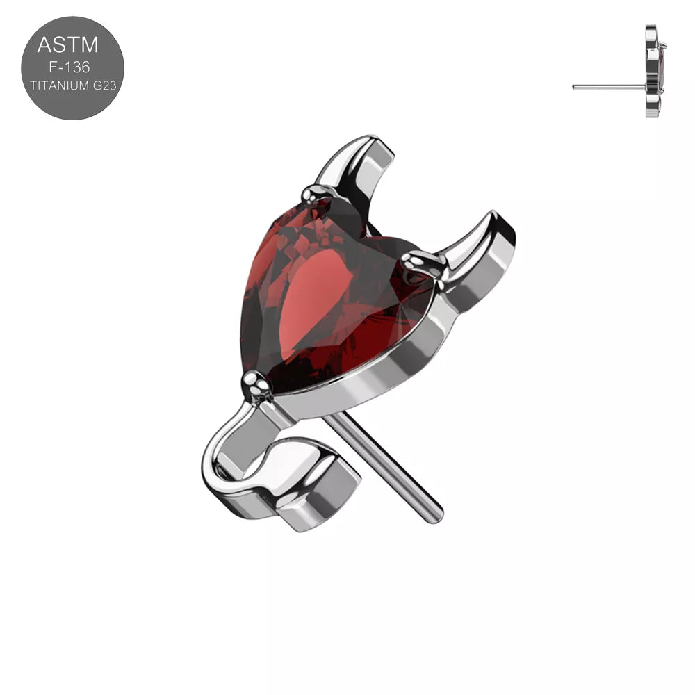 PARTS - TITANIUM - Threadless Devil Heart