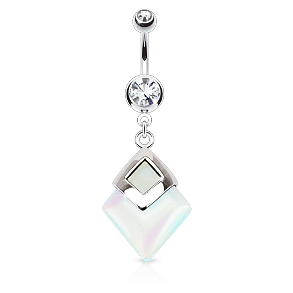 Belly Ring - H Diamond Gemstone