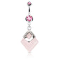 Belly Ring - H Diamond Gemstone