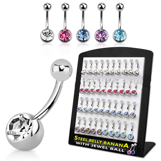 Display Of 40 Single Gem Belly