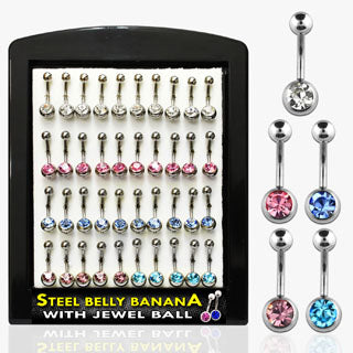 Display Of 40 Single Gem Belly