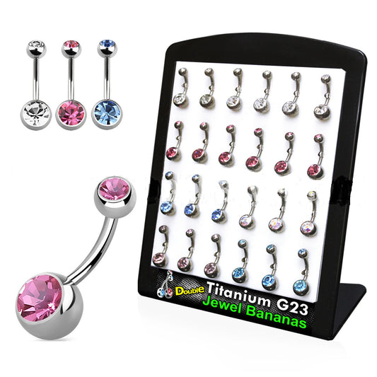 Display Of 24 Titanium Belly