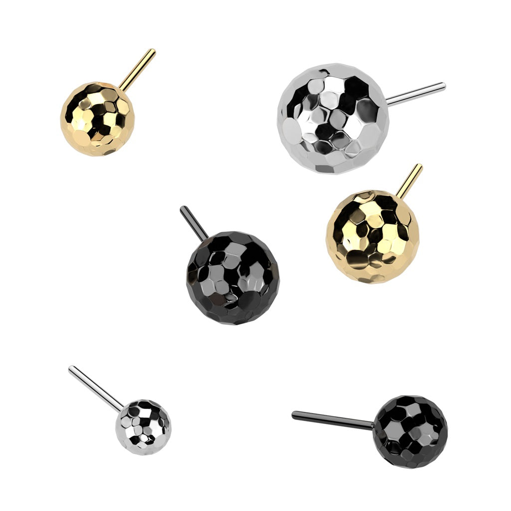 PARTS - TITANIUM - Threadless Faceted Balls – Piercing King