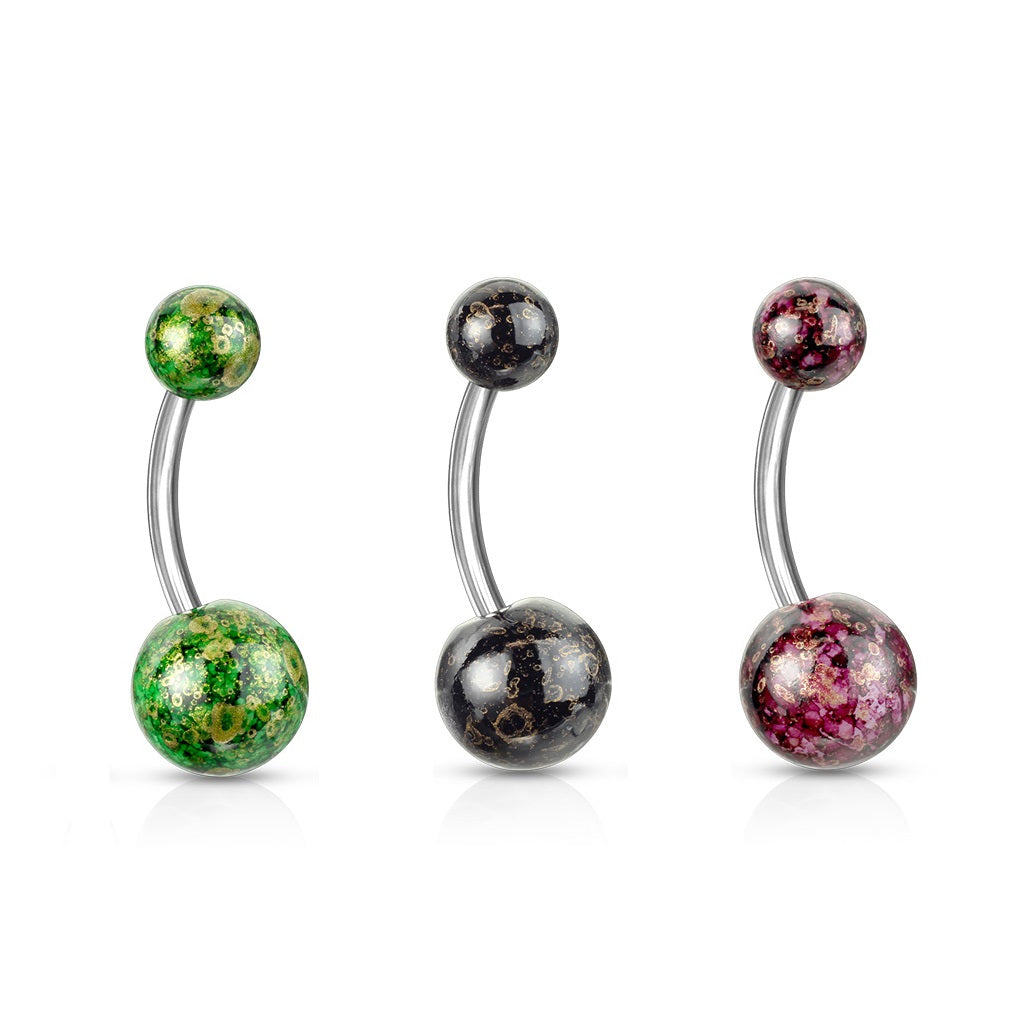 Belly Ring - Acrylic Fossil