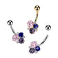 Belly Ring - Multicolour Gem Cluster