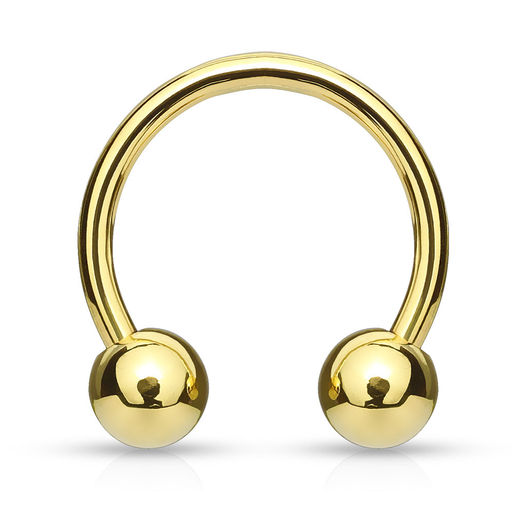 Circular Barbell - Gold Plated