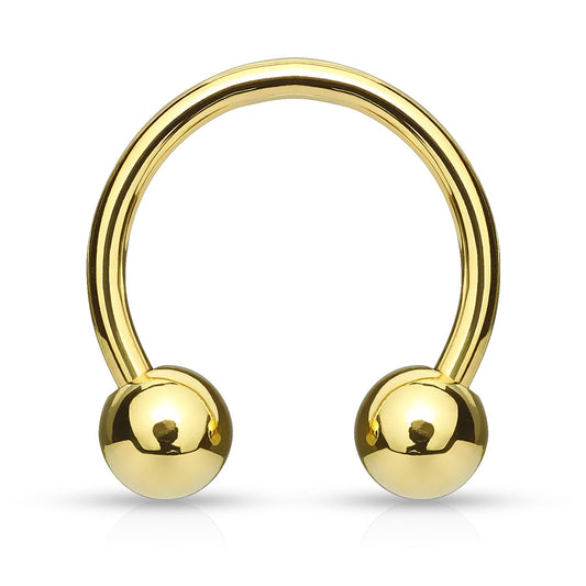 Circular Barbell - Gold Plated