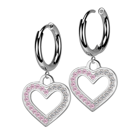 Earrings - Hoops With Heart