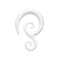 White acrylic hypnotic stretcher with fancy swirl design.