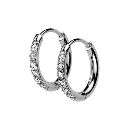 Earrings - Jewelled Hoop