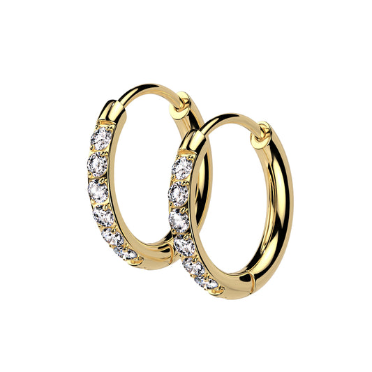 Earrings - Jewelled Hoop