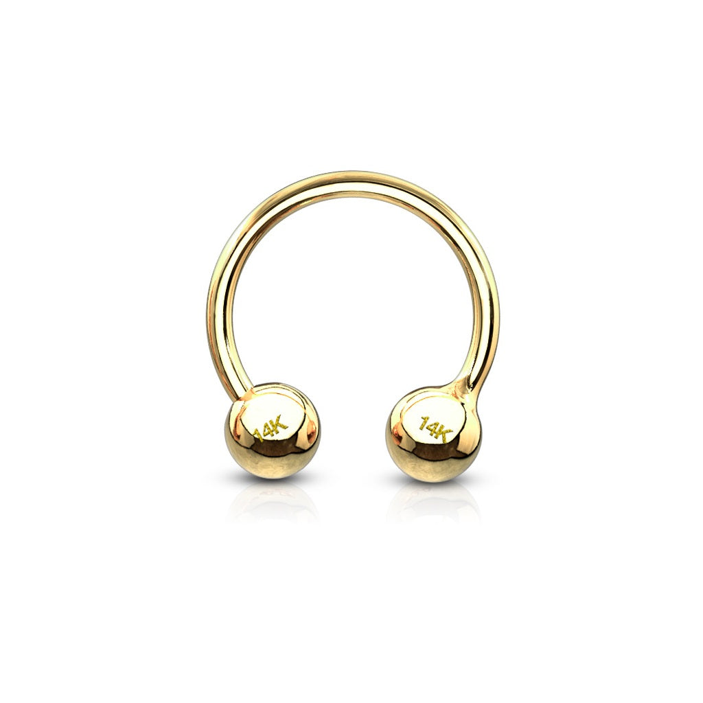 Circular Barbell - 14 Karat Gold