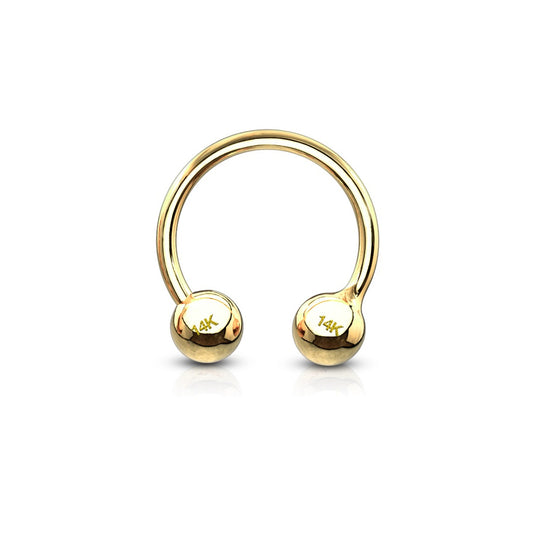 Circular Barbell - 14 Karat Gold