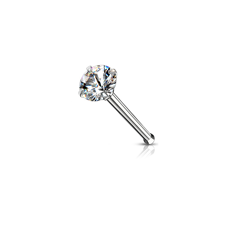 Nose Studs - Nose Bones With Prong-Set Gem