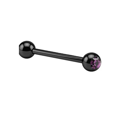 Barbells - Tongue Blackline Jewelled