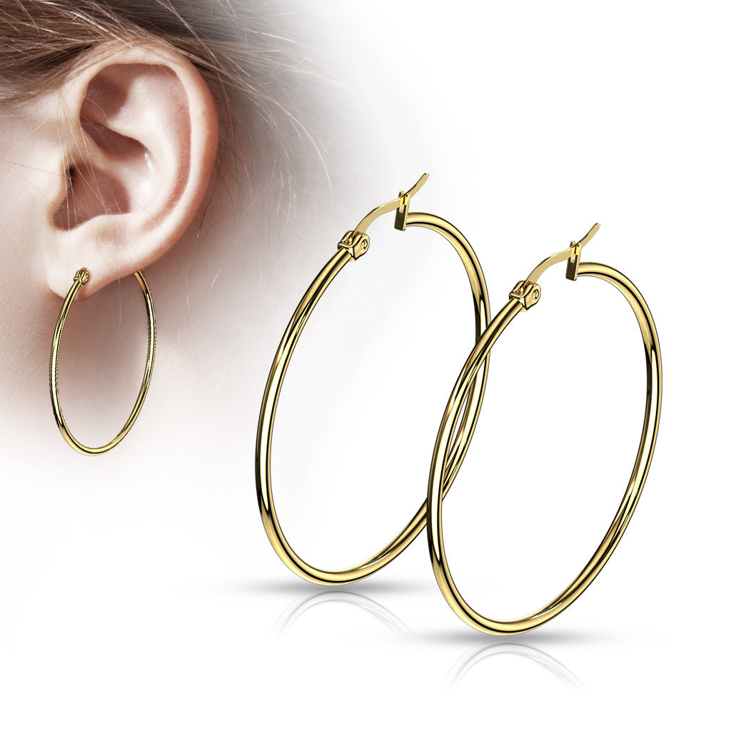 Earrings - Round Hoops