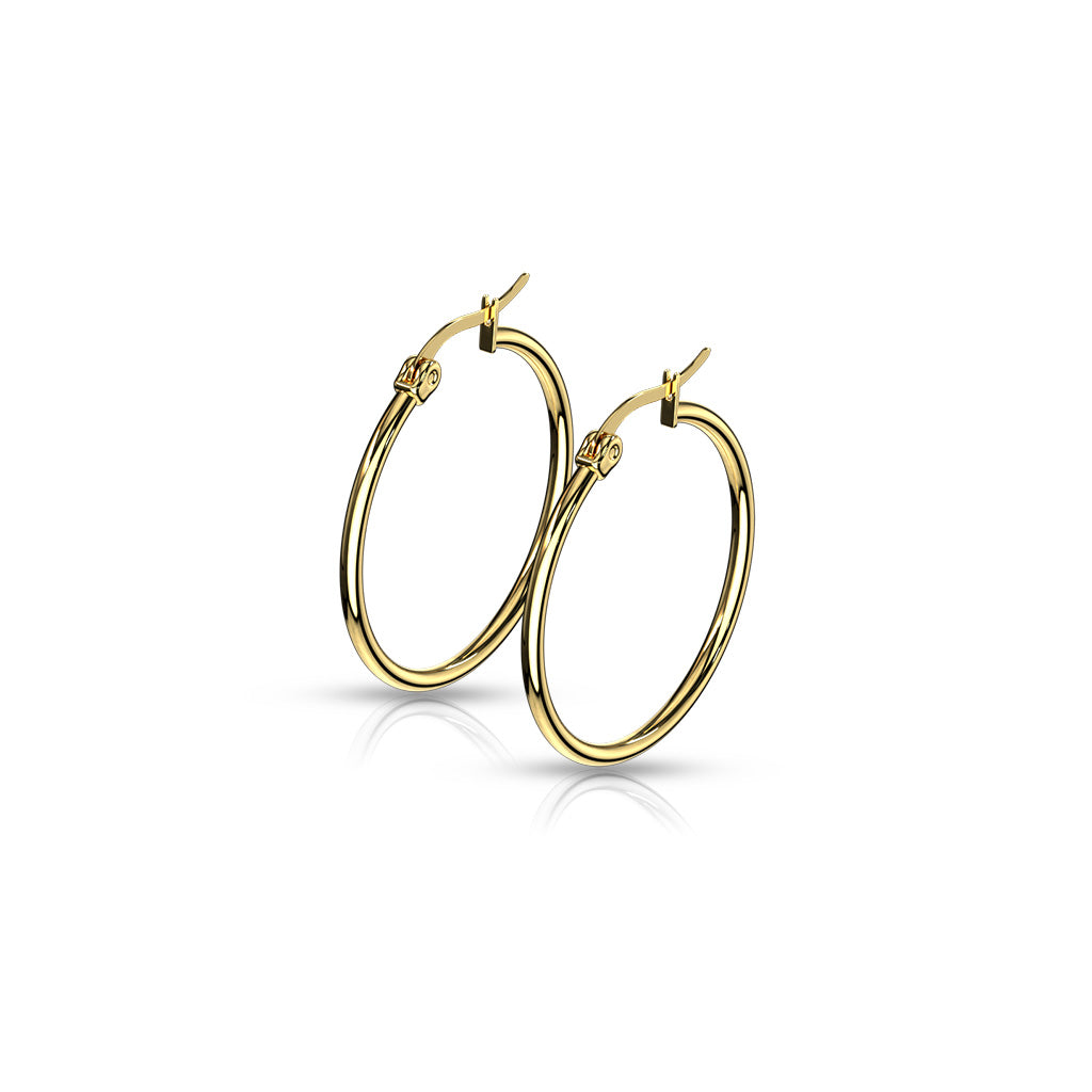 Earrings - Round Hoops