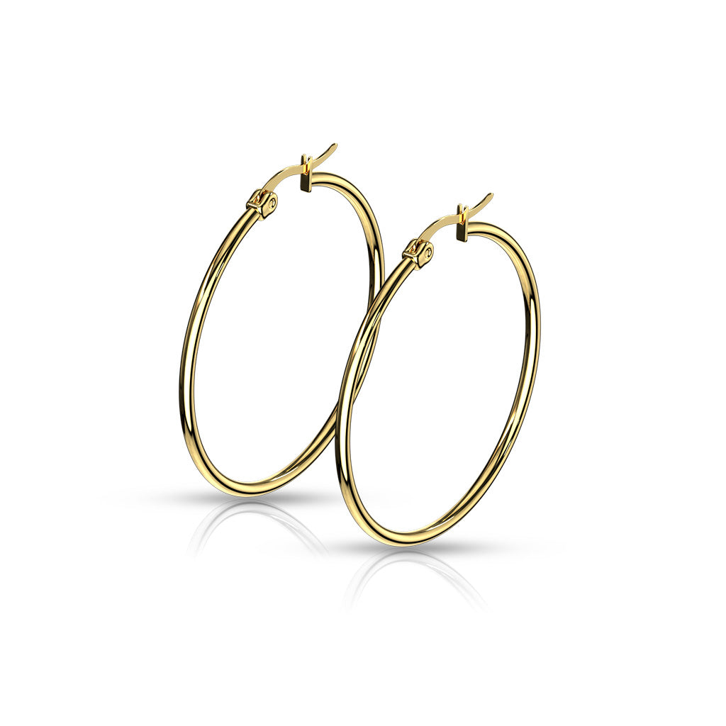 Earrings - Round Hoops