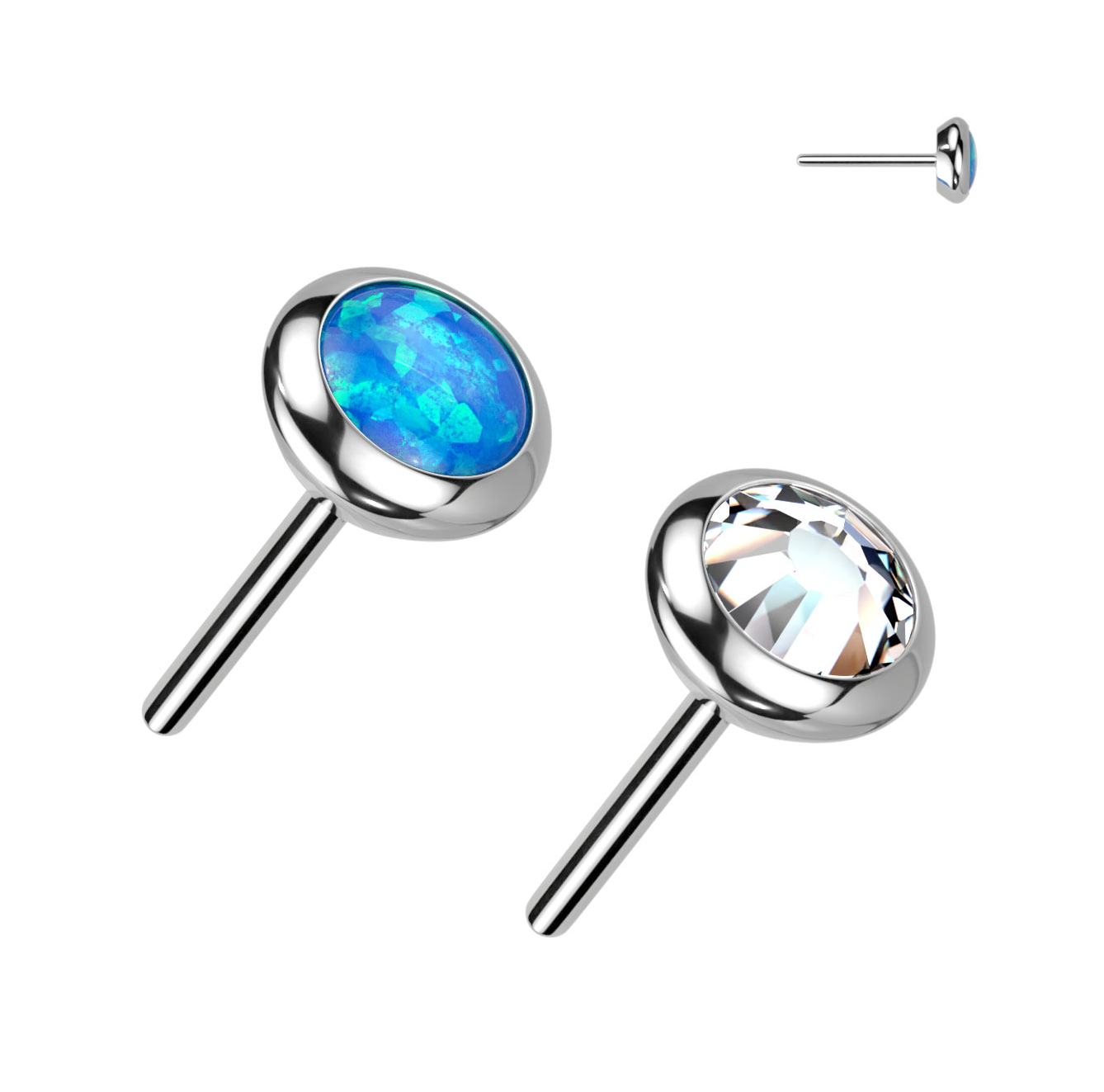 PARTS - TITANIUM - Threadless Jewelled Disks