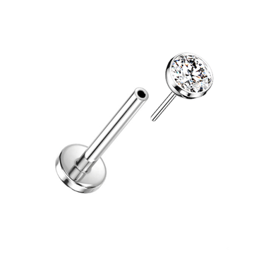 Pre-Sterilized - TITANIUM - Threadless Bezel Gem (Steam)