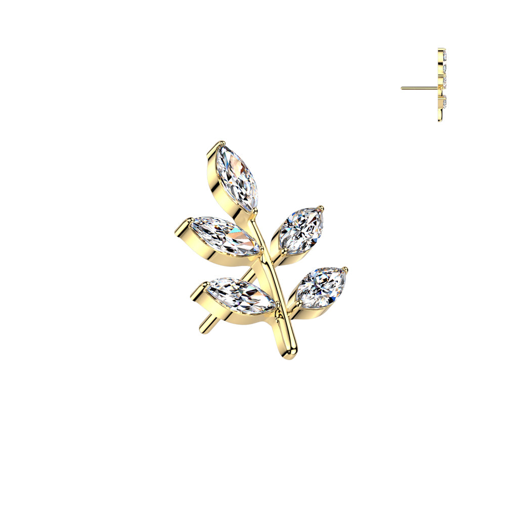 PARTS - TITANIUM - Threadless Marquise Leaf