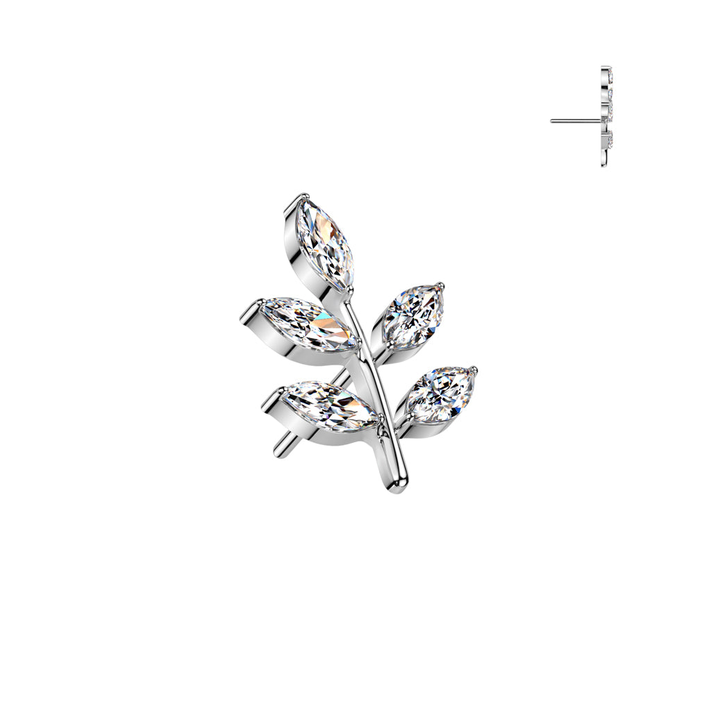PARTS - TITANIUM - Threadless Marquise Leaf