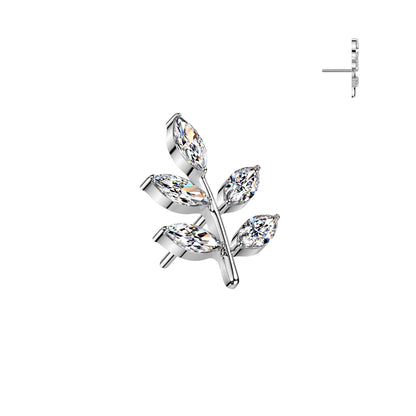 PARTS - TITANIUM - Threadless Marquise Leaf