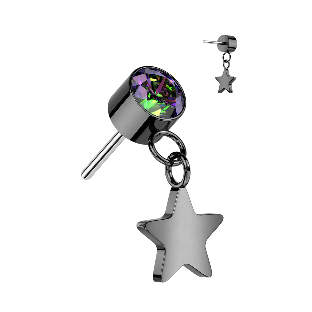 PARTS - TITANIUM - Threadless Dangly Star