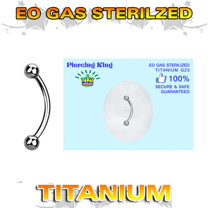 Pre-Sterilized - TITANIUM - Curved Barbells
